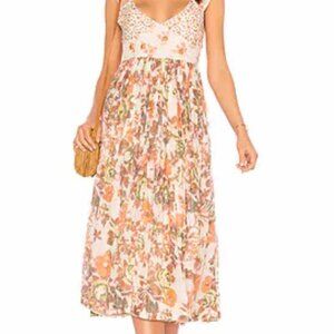 Free People Love You Midi Dress -Ivory Pink Floral